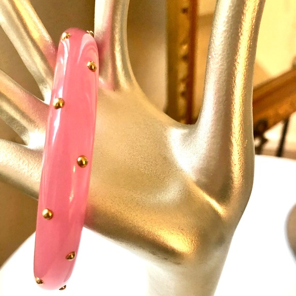 Vintage Pink Lucite KENNETH LANE Bangle Bracelet - Picture 2 of 15